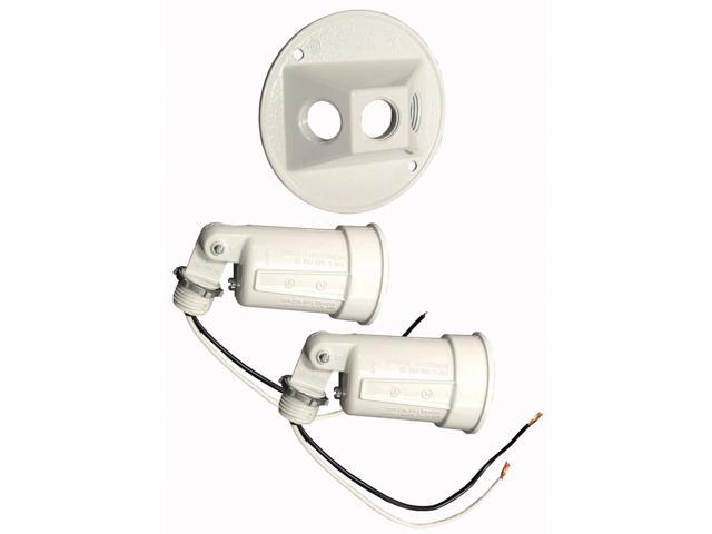 Bell Outdoor 5625-6 4" White Round Dual Lampholders