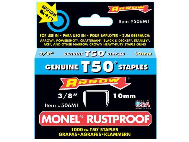 Arrow Fastener 506M1 3/8" Monel® Genuine T50® Rustproof Staples