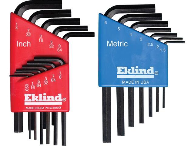 Eklind 10518 18 Piece Set Standard & Metric Hex Keys