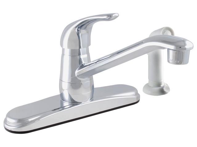 LDR 952-12325CP Single Handle Exquisite Kitchen Faucet With White Side Spray - Chrome