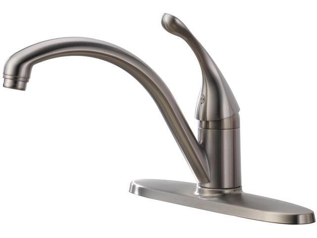 Delta 140 Ss Dst Collins Single Handle Kitchen Faucet Stainless Steel Newegg Com
