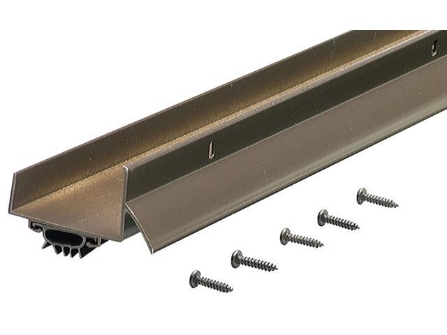 CRL Dark Bronze U-Shaped Door Bottom - 35-3/4 Inch Aluminum Weather Seal With Drip Cap