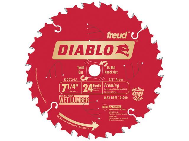Freud D0724A 7-1/4" 24T Diablo™ Circular Saw Framing Blade
