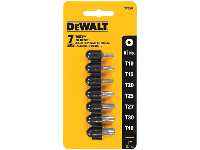 DEWALT DW2067 Torx-Bit-Set, 7-teilig – T10 Bis T40, Aus Gehärtetem Stahl