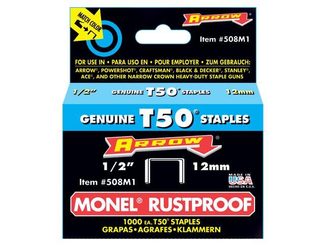 Arrow Fastener 508M1 1/2 T50 Monel Staples