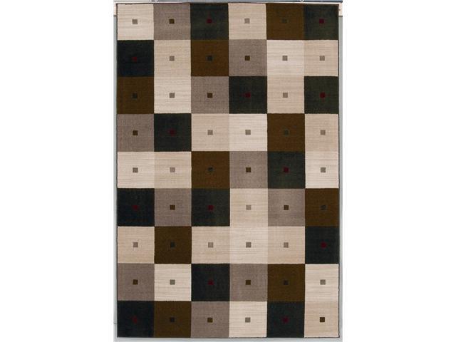 Shaw Living Modern Elements Checkmate Area Rug Black 5' x 7'4" 3P10502500