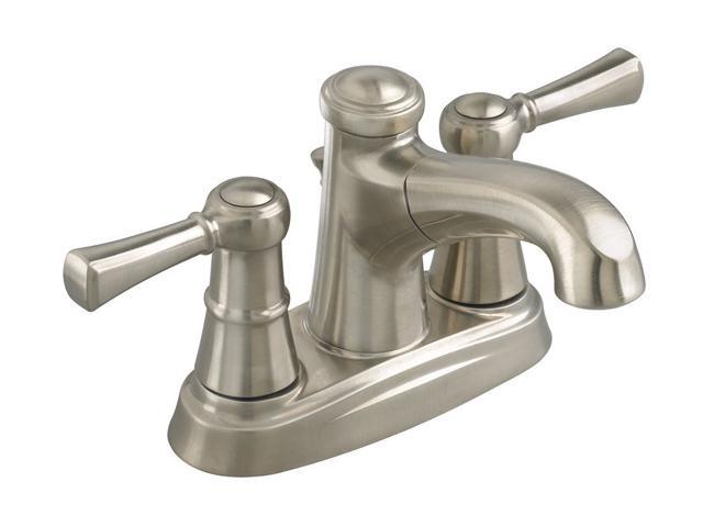 American Standard 7084SF 4" Centerset Outreach 4" Dual Control Pull-out Bath Faucet w/ Drain Satin Nickel