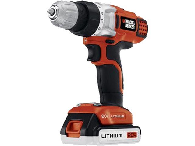 Black & Decker 20V Max Lithium Drill/Driver, LDX220SB 