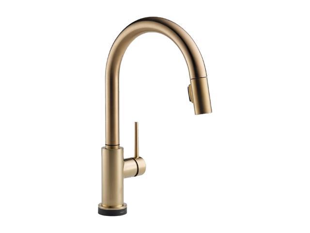 DELTA 9159T-CZ-DST Single Handle Pull-Down Kitchen Faucet Featuring Touch2O Technology Champagne Bronze