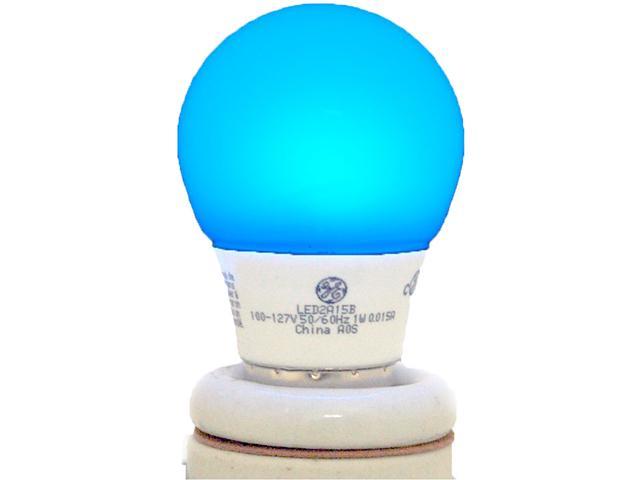 GE Lighting Energy Smart Color LED Party Light 1-Watt (15-Watt Equivalent) Blue A15 Light Bulb with Medium Base