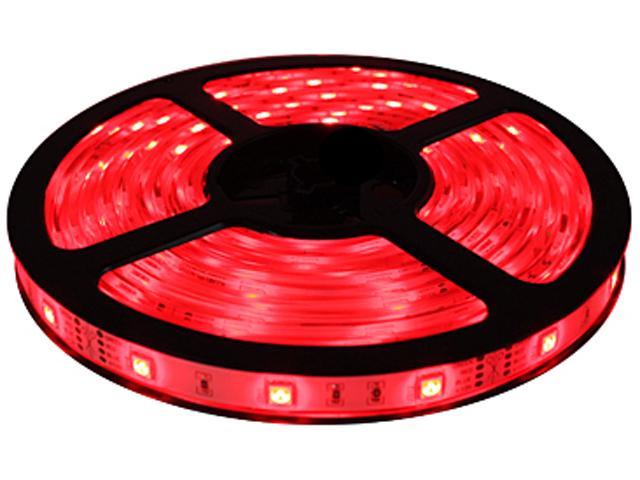 HitLights Non-Waterproof Red SMD3528 LED Light Strip - 300 LEDs, 16.4 Ft. Roll, Cut to length - 72 Lumens per foot, Requires 12V DC, IP30