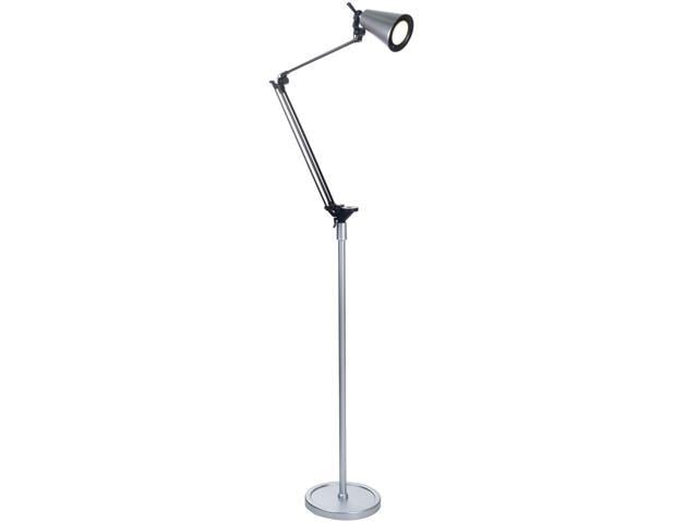 Lavish Home  6 Foot LED Adjustable Floor Lamp - Silver