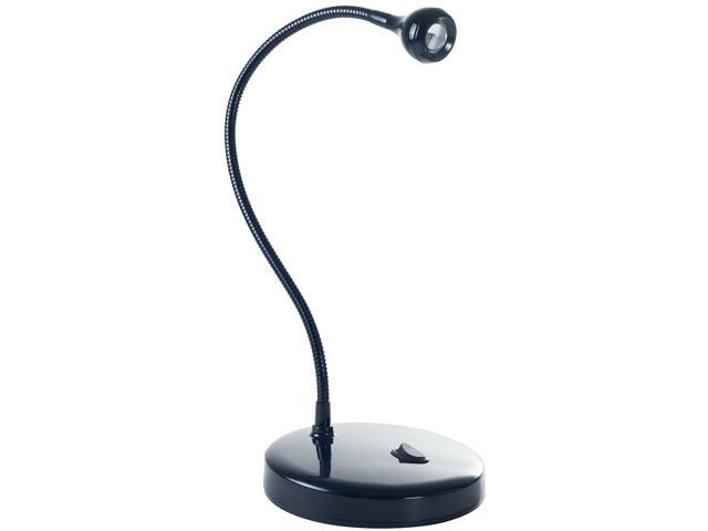 Lavish Home  LED Goose Neck Desk Lamp - Black