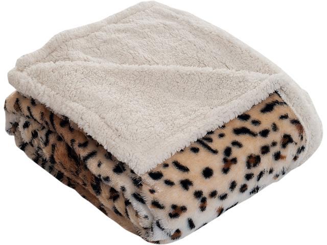 Lavish Home Throw Blanket - Fleece/Sherpa - Tiger