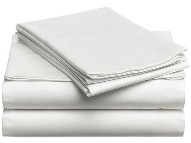 Luxury Collection Ultra Soft 1600 Series 4 Piece Egyptian Bed Sheet Set Full White 3701