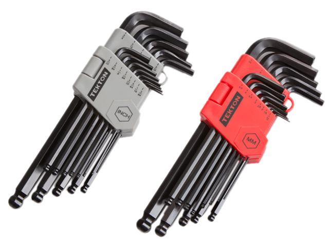 TEKTON 25282 26-pc. Long Arm Ball Hex Key Wrench Set (Inch/Metric ...