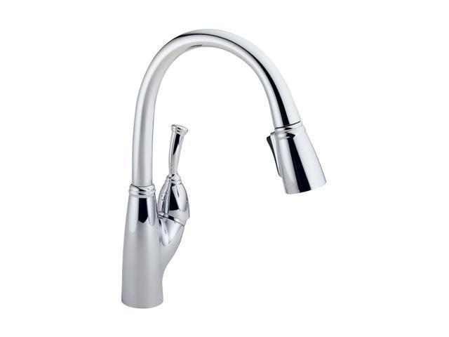 DELTA 989-DST Allora Single Handle Pull-Down Kitchen Faucet Chrome ...