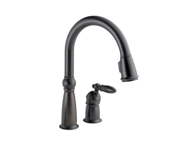 DELTA 955-RB-DST Victorian Single Handle Pull-Down Kitchen Faucet Venetian Bronze - Newegg.com