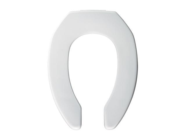 Bemis 2L2155T 000 Medic-Aid STA-TITE Elongated Open Front Toilet Seat White