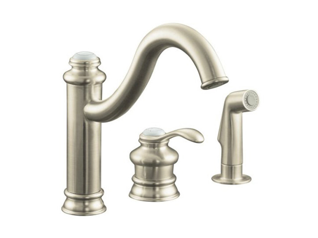 KOHLER K-12183-BN Fairfax Waschtischarmatur – Hohe Einhebelarmatur In Gebürstetem Nickel