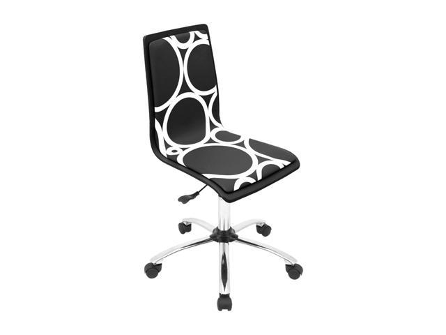 LumiSource OFC-TM-PCRC BK Printed Black Circles Computer Chair