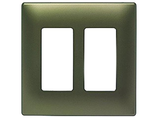 Legrand  SWP262ABBPCC10  Two-Gang Screwless Decorator Wall Plate, Antique Brass