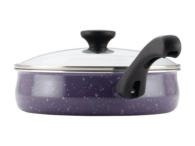 Fingerhut - T-fal Color Luxe 12-Pc. Nonstick Aluminum Cookware Set - Purple