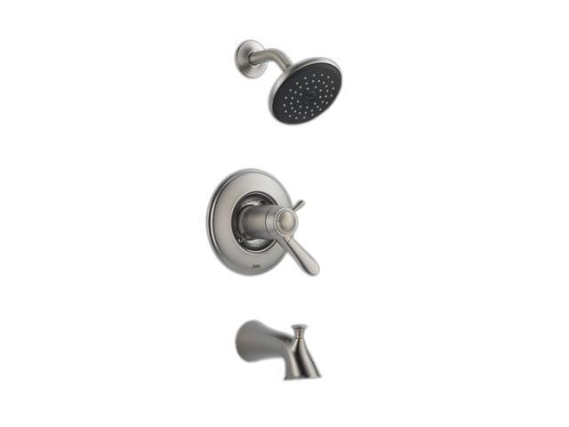 DELTA T17T438-SS Lahara TempAssure 17T Series Tub and Shower Trim (Stainless)