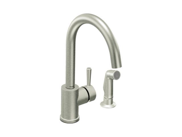 MOEN 7106CSL Level classic stainless one-handle high arc kitchen faucet Stainless Steel