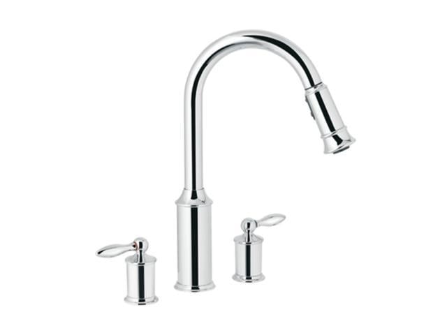 Moen 7592c Aberdeen Chrome Two Handle High Arc Pulldown Kitchen Faucet 7141