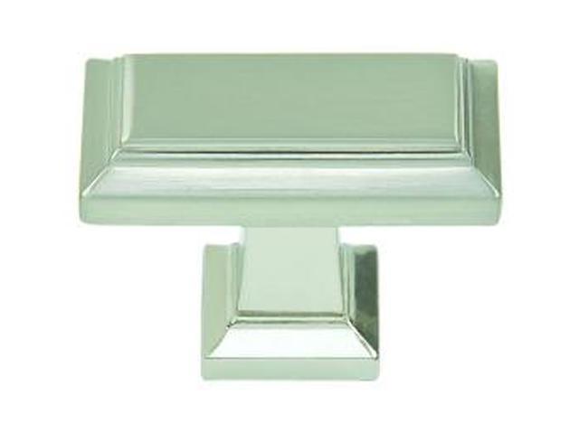 Atlas Homewares Sutton Place Collection Brushed Nickel 1.5 in. Rectangle Knob