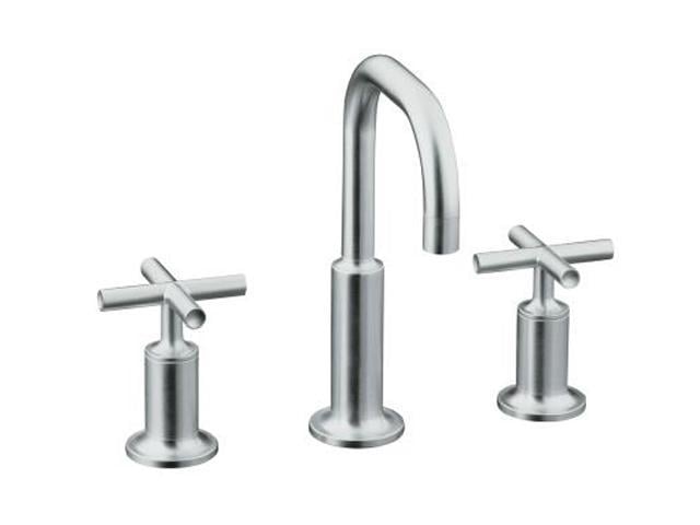 KOHLER K-14406-3-CP Euro Modern Purist Widespread Lavatory Faucet ...