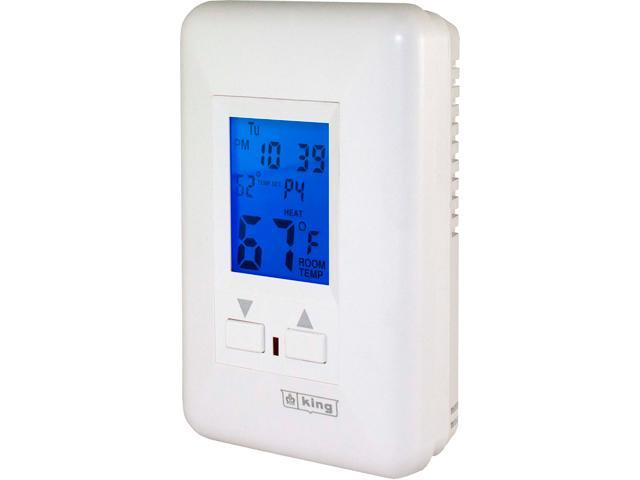 KING ELECTRICAL MFG CO Electronic Line-Voltage Programmable Thermostat ...