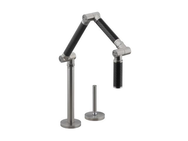 Kohler K 6227 C12 Vs Karbon Articulating Deck Mount Kitchen Faucet With Black Stainless Newegg Com