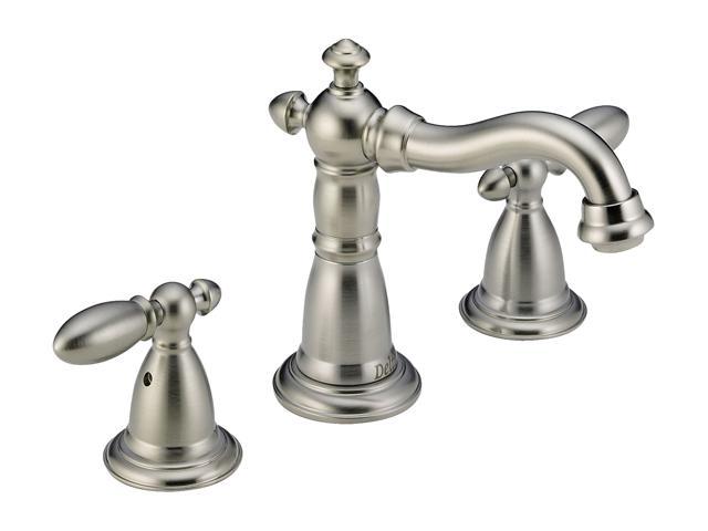 DELTA 3555LFSS-216SS 6" Widespread Victorian Two Handle Widespread Lavatory Faucet Stainless Steel