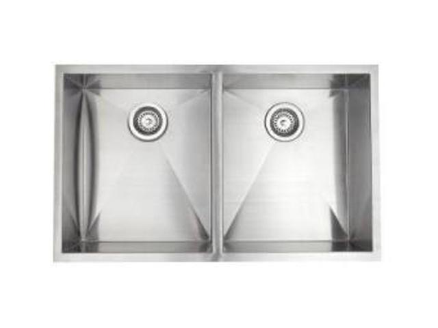 Astracast ZR20SXUSUM Double Bowl Undermount Kitchen Sink, Stainless Steel