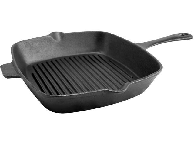 Gibson General Store Addlestone 10 Inch Square Preseasoned Cast Iron Grill Pan 