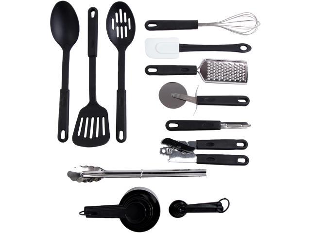 Gibson Home 99202.20 Total 20 Piece Kitchen Tool/Gadget Prepare & Serve Combo Set, Black