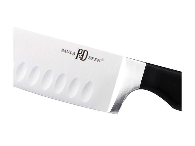 Paula Dean 10 Piece Knife Set with Wooden Block Black Handle