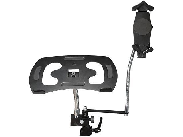 CTA Digital PAD-DLT Heavy-Duty Dual Gooseneck Clamp Stand with Laptop ...