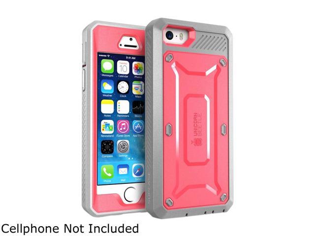 iPhone 5S Case, SUPCASE [Heavy Duty Belt Clip Holster] Apple iPhone 5S Case Fit for iPhone 5 [Unicorn Beetle PRO Series] Full-body Rugged Hybrid Cover with Built-in Screen Protector (Pink/Gray)