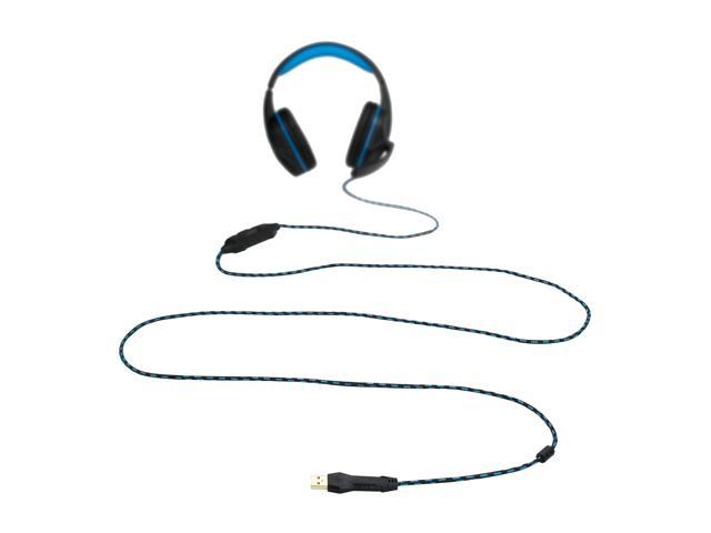 Casque de jeu ENHANCE Voltaic PRO pour PC/PS4 avec microphone réglable,  noir/bleu