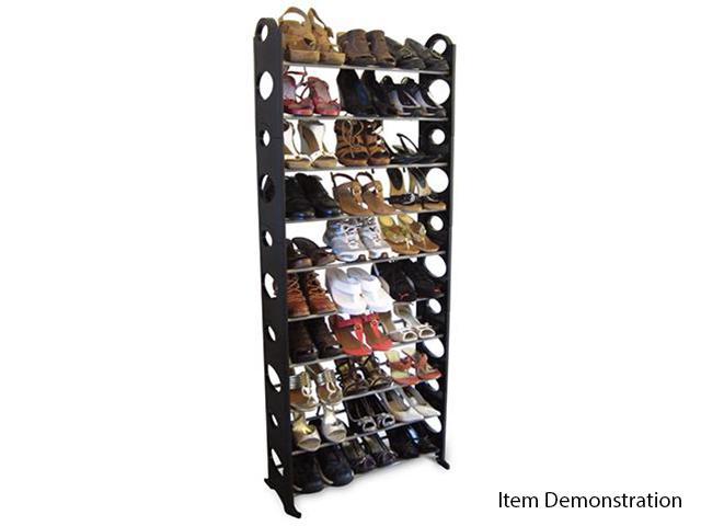 Sunbeam Sr10744 30 Pair Shoe Rack Black Newegg Com