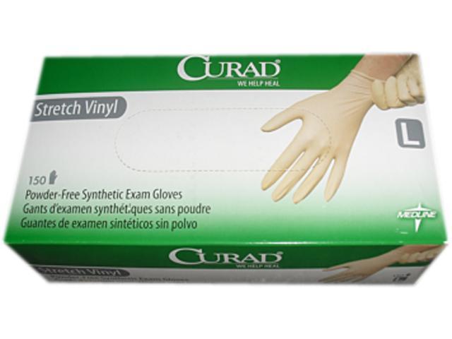 curad stretch vinyl gloves large