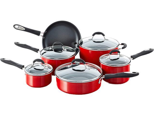 Cuisinart 11pc Red Non-stick Cookware Set - 55-11r : Target