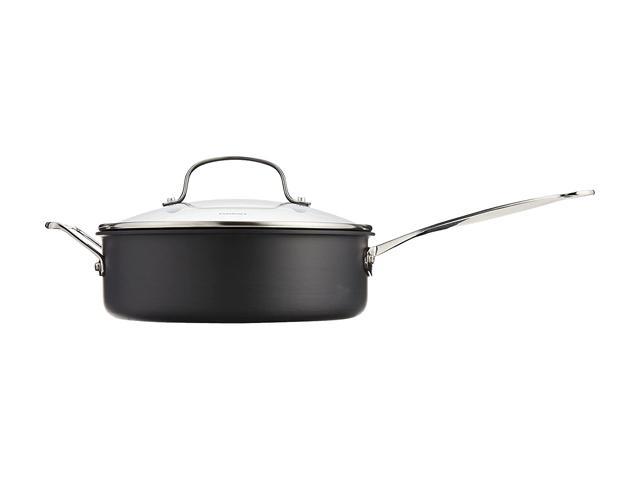 Cuisinart Chef's Classic 3.5 qt. Hard-Anodized Aluminum Nonstick Saute Pan  in Black with Glass Lid 633-24H - The Home Depot