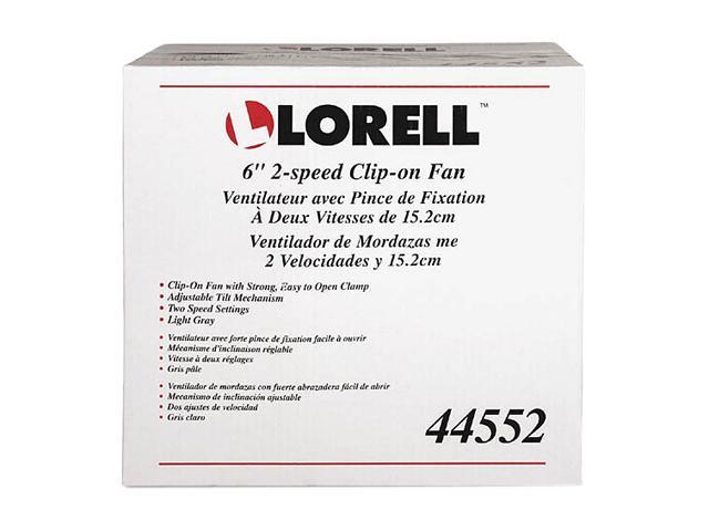 Lorell 6" Clip-On Fan 2-Speed 5' Cord 8"x6"x9-1/2" White 44552 