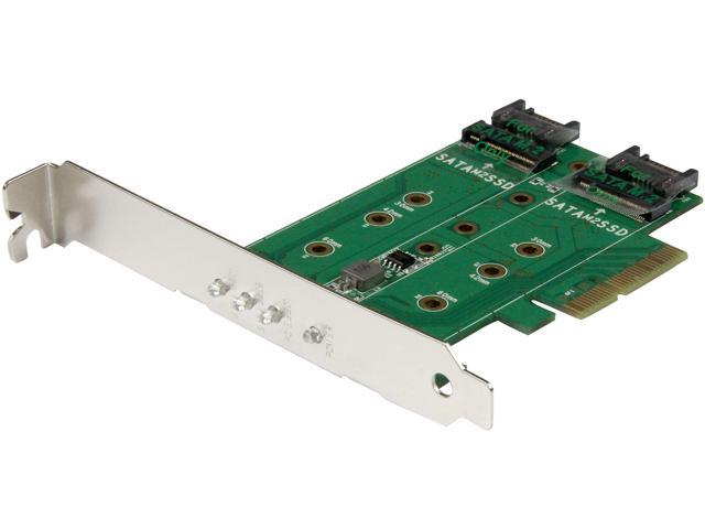 StarTech.com PEXM2SAT32N1 M.2 Adapter - 3 Port - 1 x PCIe (NVMe) M.2 - 2 x SATA III M.2 - SSD PCIE M.2 Adapter - M2 SSD - PCI Express SSD