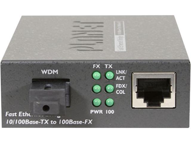 PLANET FT-806A20 10/100TX - 100Base-FX (WDM) Bi-directional Fiber ...