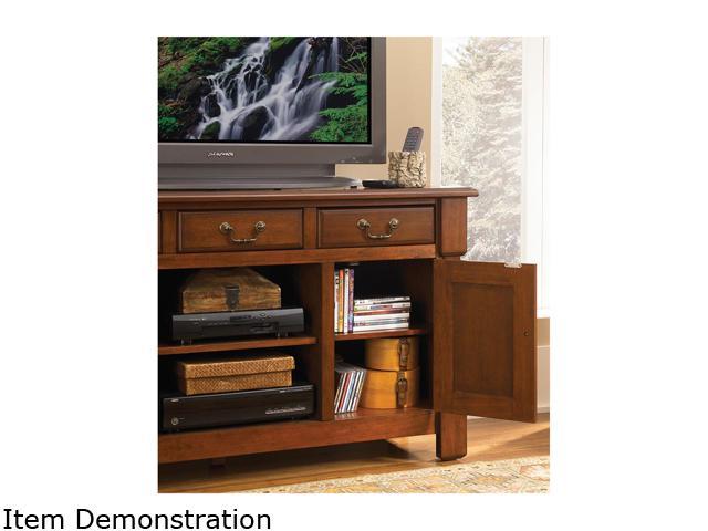 Home Styles Aspen Rustic Cherry TV Credenza Newegg Com